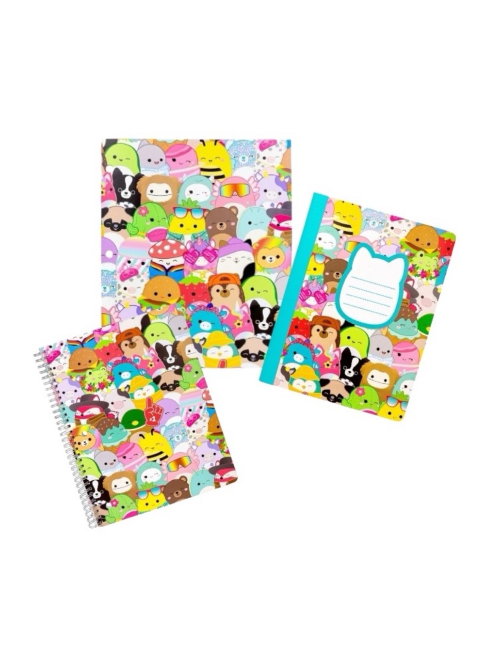 Squishmallows College Rule Notebook, Composition Notebook And Pocket Folder